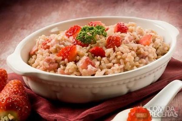 Receita De Risoto Com Morangos Para Micro Ondas Comida E Receitas