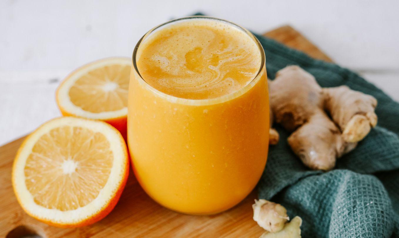 Receita de Suco de ab bora com laranja e gengibre