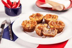 Quiche de queijo brie com bacon