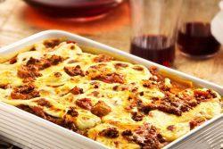 Lasanha especial com catupiry